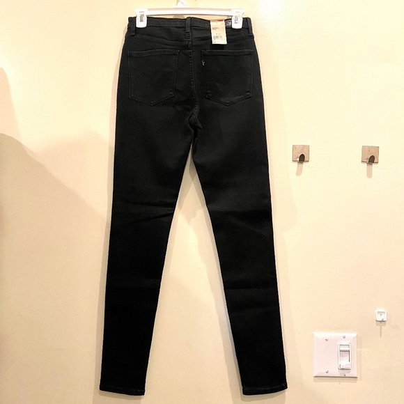 NWT Levi's High Rise Skinny Black Jeans Size 9S/29 - Picture 3 of 12